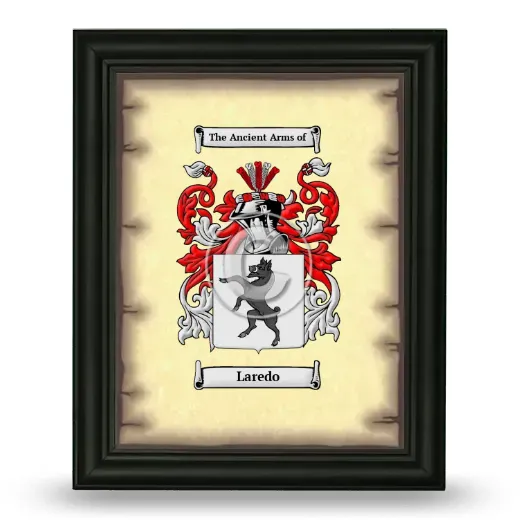 Laredo Coat of Arms Framed - Black