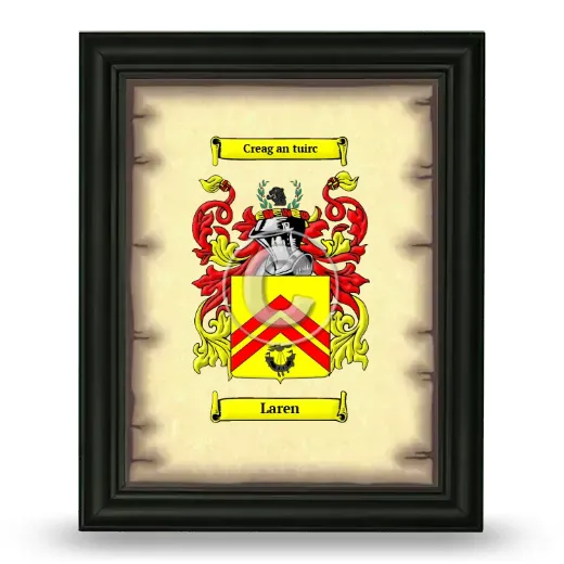 Laren Coat of Arms Framed - Black