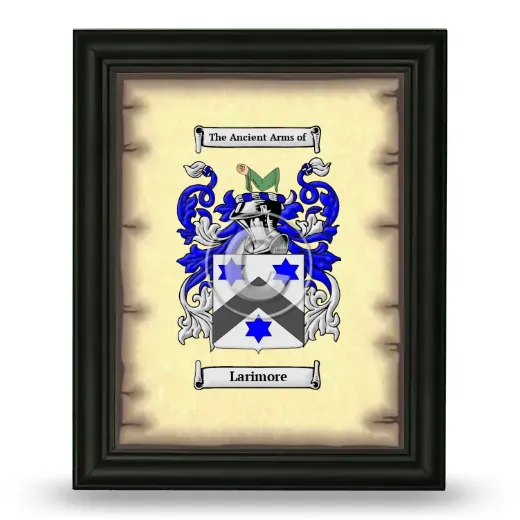 Larimore Coat of Arms Framed - Black