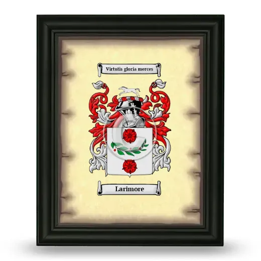 Larimore Coat of Arms Framed - Black