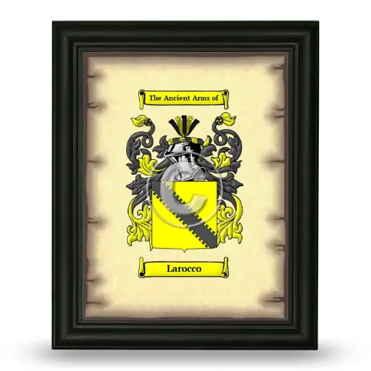 Larocco Coat of Arms Framed - Black