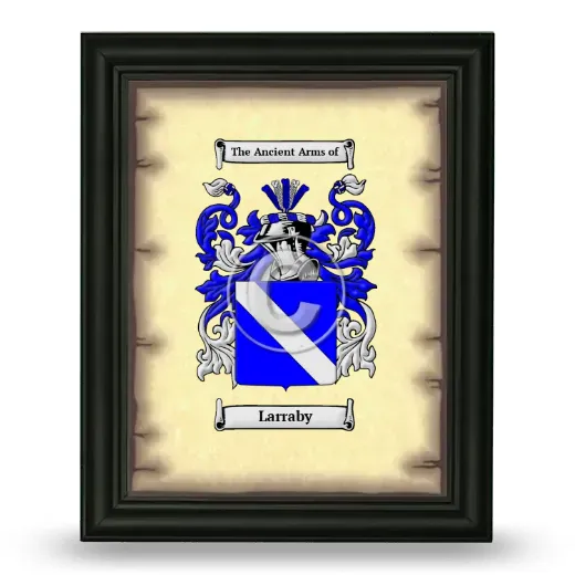 Larraby Coat of Arms Framed - Black