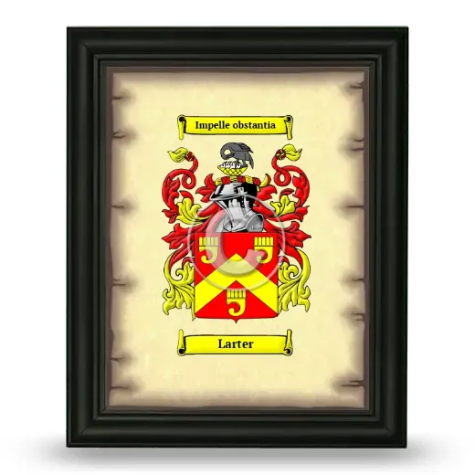 Larter Coat of Arms Framed - Black