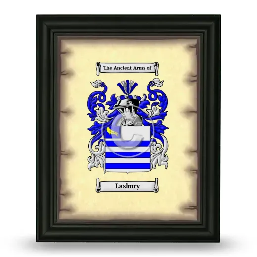 Lasbury Coat of Arms Framed - Black