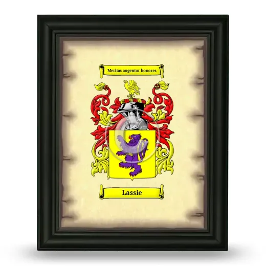 Lassie Coat of Arms Framed - Black