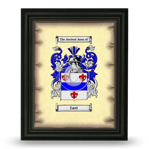 Last Coat of Arms Framed - Black