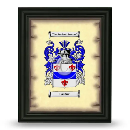 Lastur Coat of Arms Framed - Black
