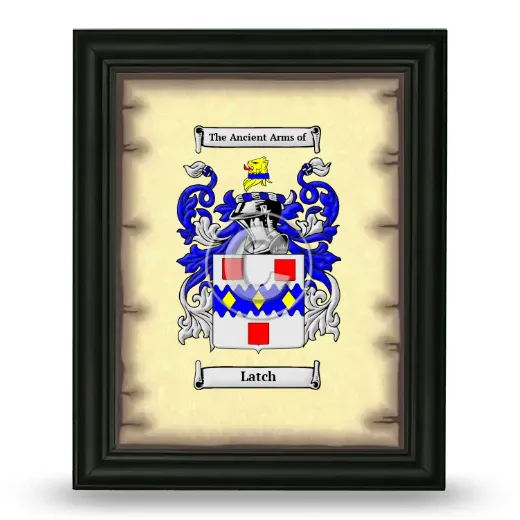 Latch Coat of Arms Framed - Black