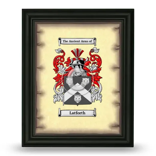 Latforth Coat of Arms Framed - Black
