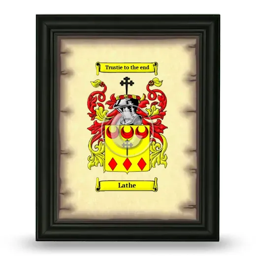 Lathe Coat of Arms Framed - Black