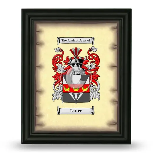 Latter Coat of Arms Framed - Black