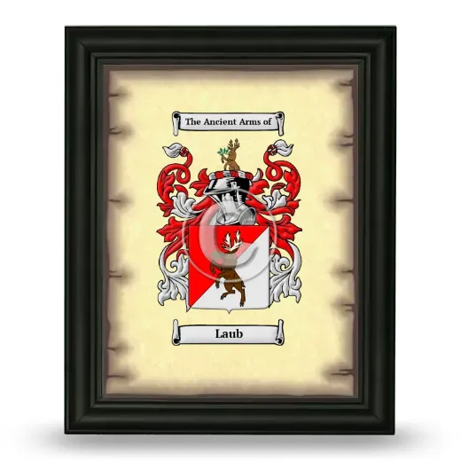 Laub Coat of Arms Framed - Black