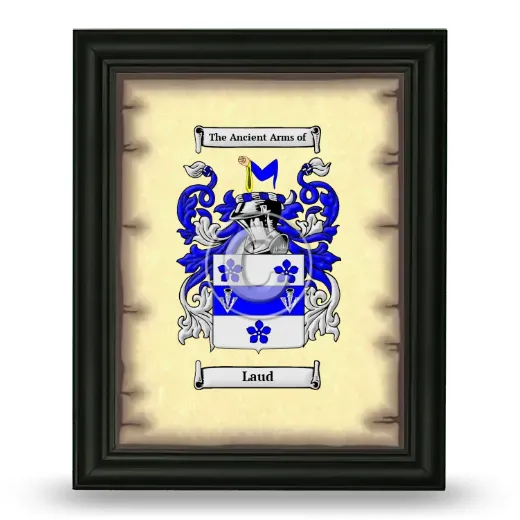 Laud Coat of Arms Framed - Black