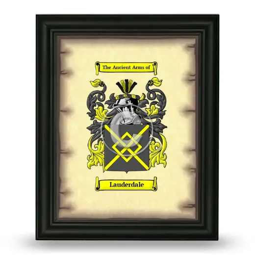 Lauderdale Coat of Arms Framed - Black