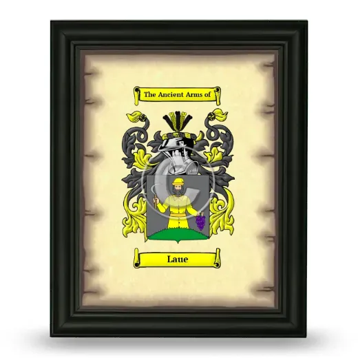 Laue Coat of Arms Framed - Black