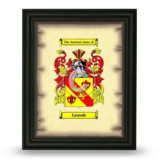 Launde Coat of Arms Framed - Black