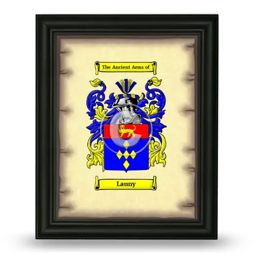 Launy Coat of Arms Framed - Black