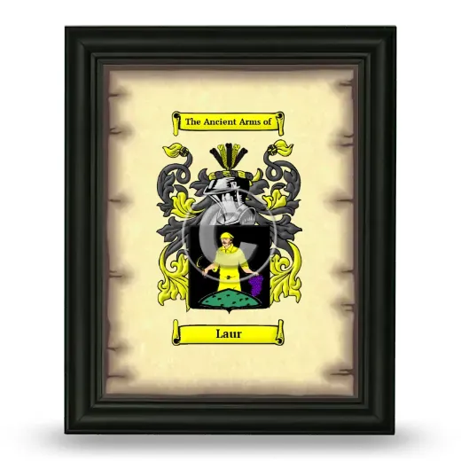 Laur Coat of Arms Framed - Black