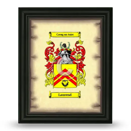 Laurend Coat of Arms Framed - Black