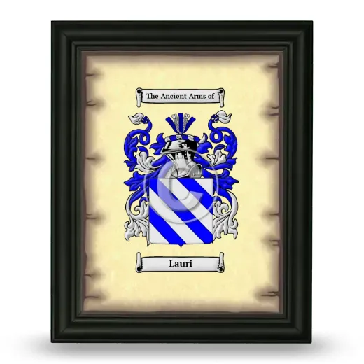 Lauri Coat of Arms Framed - Black