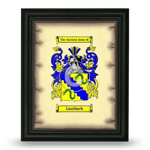 Lautbach Coat of Arms Framed - Black