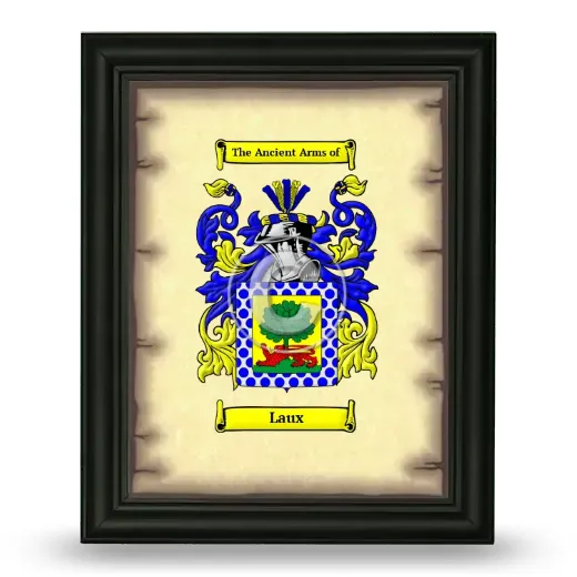 Laux Coat of Arms Framed - Black