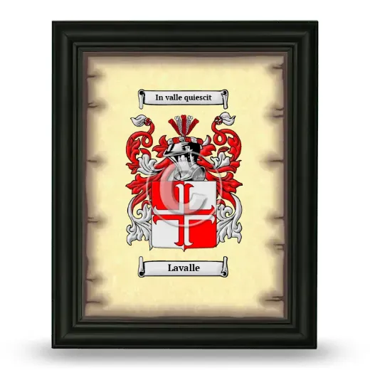 Lavalle Coat of Arms Framed - Black