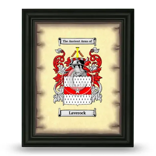 Laverock Coat of Arms Framed - Black