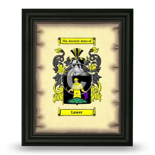 Lawer Coat of Arms Framed - Black