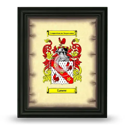 Lawer Coat of Arms Framed - Black