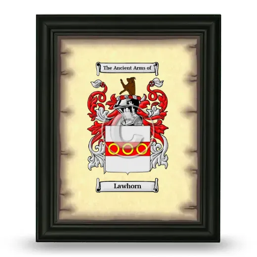 Lawhorn Coat of Arms Framed - Black