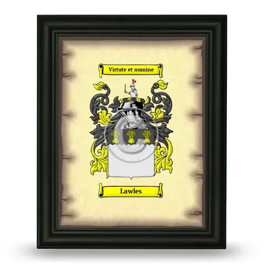 Lawles Coat of Arms Framed - Black