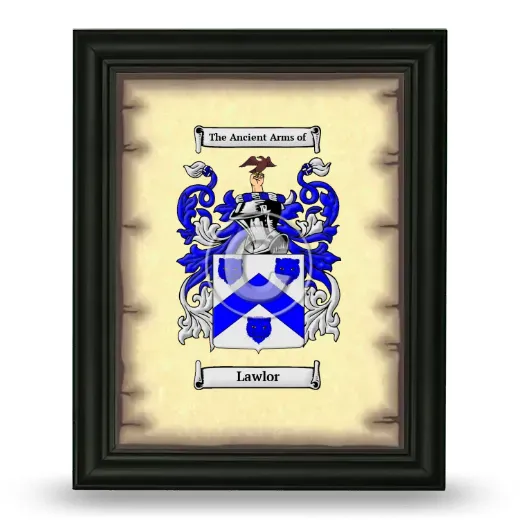 Lawlor Coat of Arms Framed - Black
