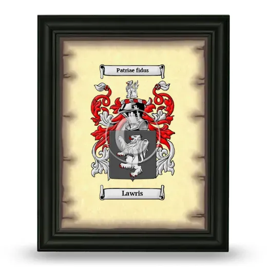 Lawris Coat of Arms Framed - Black