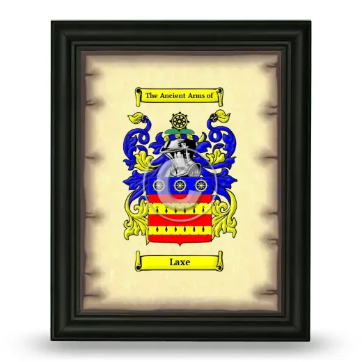 Laxe Coat of Arms Framed - Black