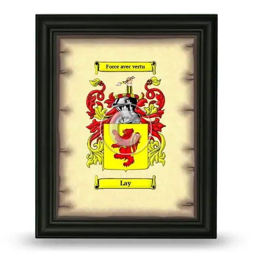 Lay Coat of Arms Framed - Black