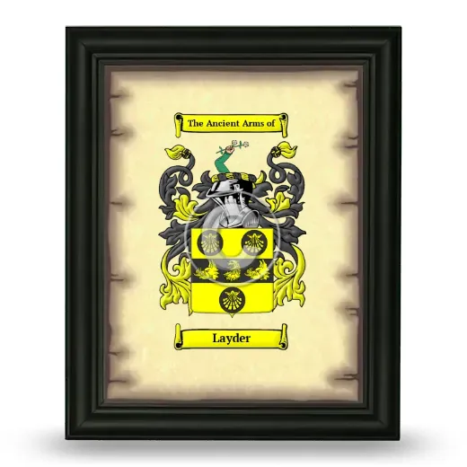 Layder Coat of Arms Framed - Black