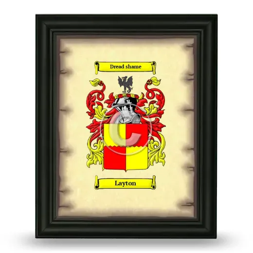 Layton Coat of Arms Framed - Black