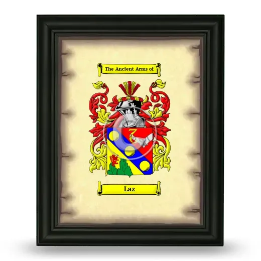 Laz Coat of Arms Framed - Black