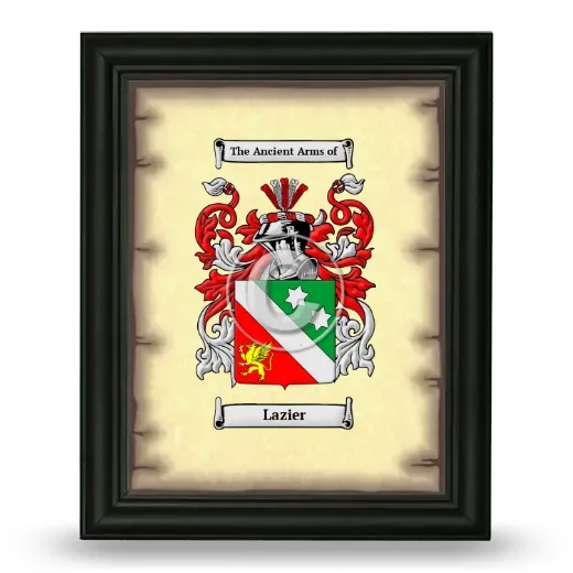 Lazier Coat of Arms Framed - Black