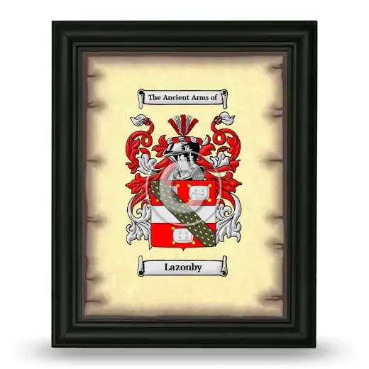Lazonby Coat of Arms Framed - Black