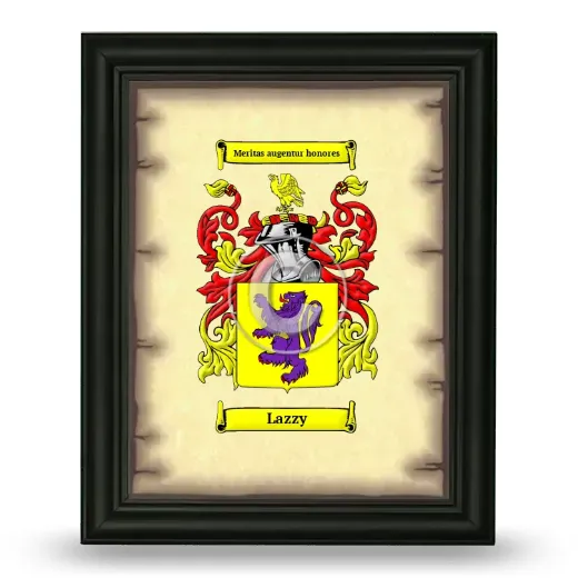 Lazzy Coat of Arms Framed - Black