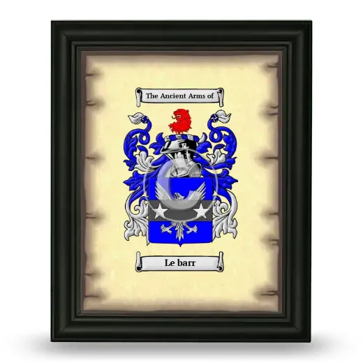 Le barr Coat of Arms Framed - Black