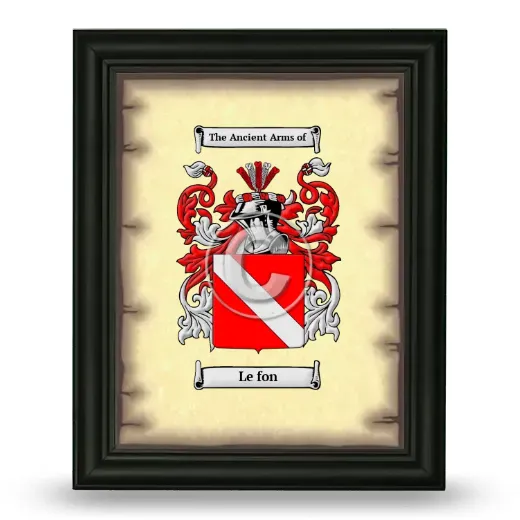 Le fon Coat of Arms Framed - Black