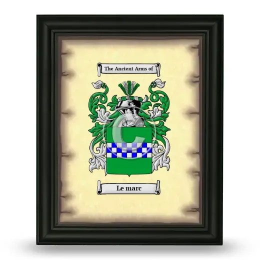 Le marc Coat of Arms Framed - Black