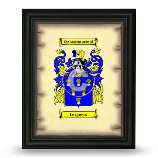 Le queux Coat of Arms Framed - Black