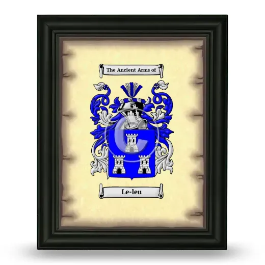 Le-leu Coat of Arms Framed - Black