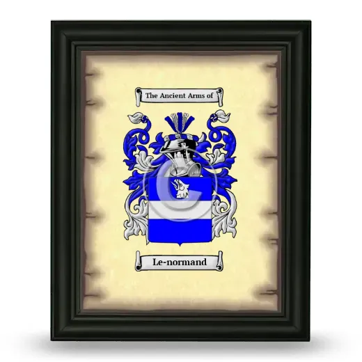 Le-normand Coat of Arms Framed - Black