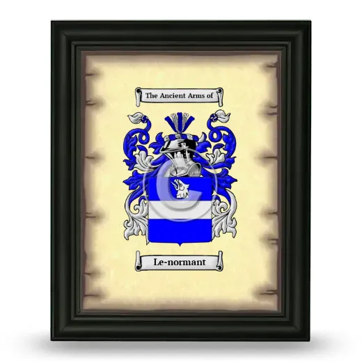 Le-normant Coat of Arms Framed - Black
