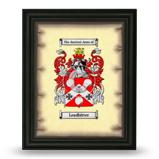 Leadbitter Coat of Arms Framed - Black